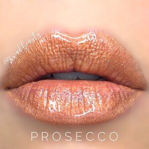 Lipsense Prosecco NEW Apricot Peach Pink Gold Glitter Long Last Liquid Lipstick